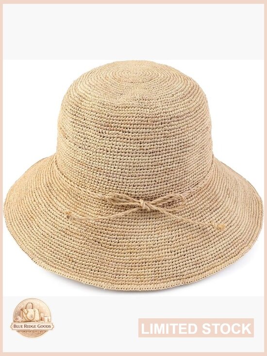 Bucket Hat Straw Raffia Adjustable Cloche Sun Protection Beach Fishing Adult main image 7